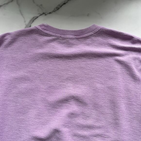 Nash Collection Ribbed Lilac sweatshirt Sz YXL Sporty casual Academia Festival - Picture 7 of 11